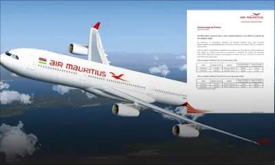 Air Mauritius : deux vols hebdomadaires vers Rome à partir du 16 octobre prochain
