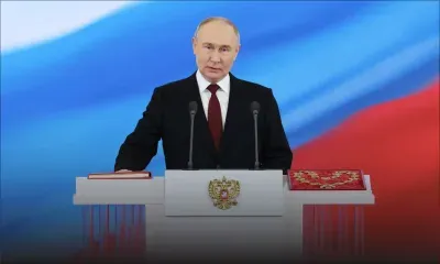 Poutine, investi président, promet aux Russes la victoire