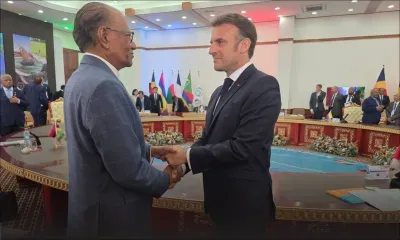 [En images] 5ᵉ Sommet de la COI à Madagascar : Ramgoolam rencontre Macron