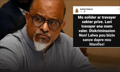 Avis de pluies torrentielles : « Mo solider ar travayer sekter prive », écrit le ministre Subron