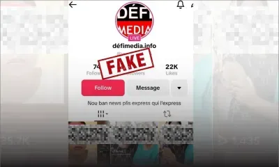 Attention : un faux compte defimedia.info sur TikTok  