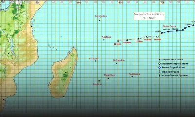 Météo : la dépression tropicale s’est intensifiée et a été baptisée Chenge