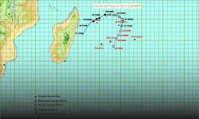 L’alerte 2 maintenue : Eleanor s’intensifie en une forte tempête tropicale 