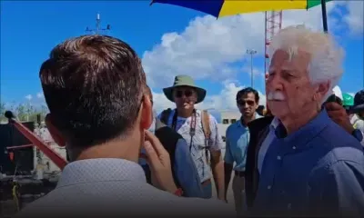 Agalega : Bérenger dresse un constat de visu sur la jetée et sur l'Airstrip Control Tower