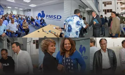 [En images] Le comité exécutif du PMSD se réunit en ce moment à Astor Court, Port-Louis