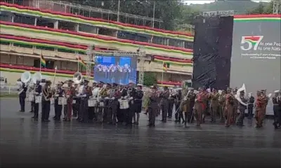 La Mauritius Police Band brille sous la pluie au Champ-de-Mars