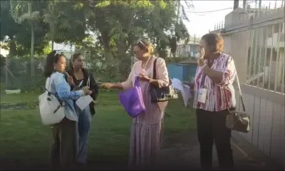 Municipales 2025 : contrôle rigoureux à l’entrée d'un centre de vote à Beau-Bassin/Rose-Hill