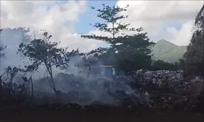 Incendie au centre d’enfouissement de La Martinière à Surinam