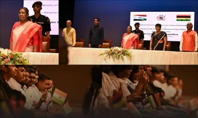 [En images] La présidente indienne Droupadi Murmu au MGI