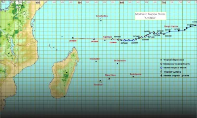 Agalega : la forte tempête tropicale Chenge s’est affaiblie, mais demeure une menace