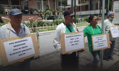 Sit-in des Verts Fraternels pour dénoncer une atteinte à la démocratie