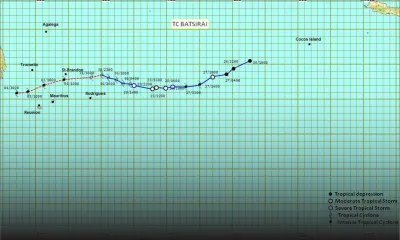 L’alerte 1 maintenue à Rodrigues : Batsirai passera à environ 340 km de l’île à la mi-journée demain