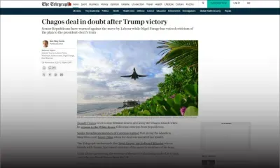 Selon The Telegraph : l’accord sur les Chagos remis en question après la victoire de Trump