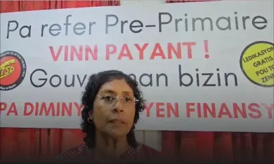 Fin du Free Pre-Primary Education Scheme : « Solution ena, selma bisin fer li dan dialog », affirme Jane Ragoo