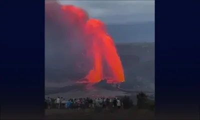 A Hawaï, spectaculaires jets de lave du volcan Kilauea