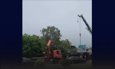 Un camion s'est renversé près du rond-point de Calebasses ce dimanche