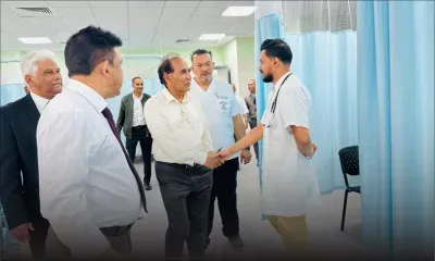 SAJ Hospital : Anil Bachoo rencontre le personnel 