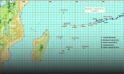 Météo : la tempête Chenge se déplace en direction d’Agalega