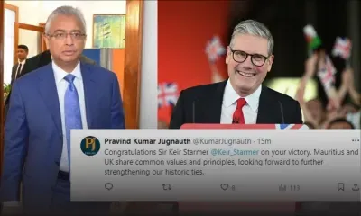 Pravind Jugnauth félicite le chef du parti travailliste britannique pour sa victoire aux législatives