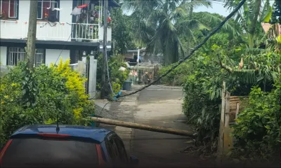 Batimarais : chute d'un pylône depuis le passage de Belal...