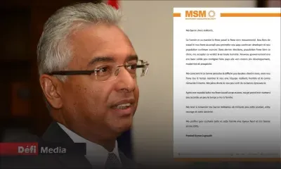 Pravind Jugnauth : "Mo pena doutes ki nou pou sorti de sa bann epreuves la" 