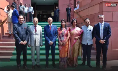 Navin Ramgoolam en visite au Parlement indien 