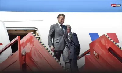 Visite du président Macron : l’avion présidentiel, un Airbus A330, foule le sol mauricien
