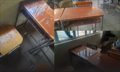 Dans un collège d’État du Nord : l’eau s’infiltre dans des salles de classe