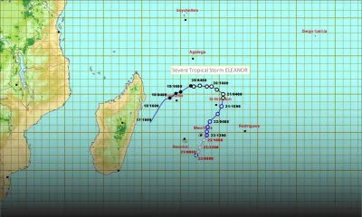 L’alerte 3 maintenue : la tempête Eleanor à environ 70 km à l’est de Blue-Bay 
