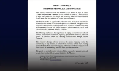 « Grant Scheme Fund Approval » : le ministère des PME dénonce une arnaque 