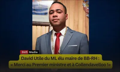 David Utile du ML élu maire de BB-RH : «Merci au Premier ministre et à Collendavelloo !»