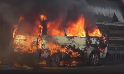 Plaine-Verte: un van ravagé par un incendie