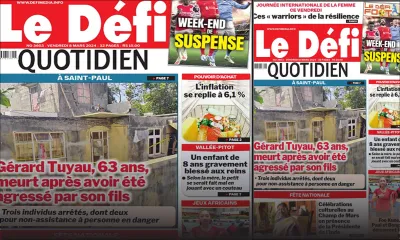 Voici la une du Défi Quotidien de ce Vendredi 08 Mars 2024