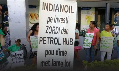Petroleum Hub : les Verts Fraternels manifestent devant le ministère du Commerce
