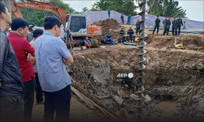 Vietnam: des sauveteurs bataillent pour secourir un enfant tombé dans un trou de 35 mètres