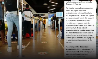 La Réunion maintient ses restrictions de voyage sur Maurice 