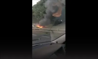 Montagne-Ory : une voiture prend feu et provoque un gros ralentissement