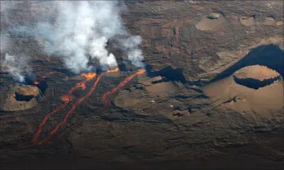 La Réunion : le volcan du Piton de la Fournaise fait son quatrième show de l’année