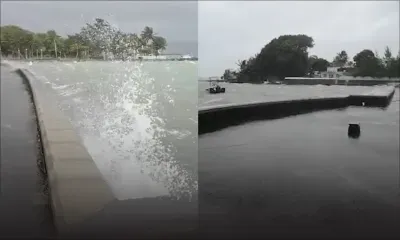 Mahébourg Waterfront : la mer presque au même niveau que l’esplanade