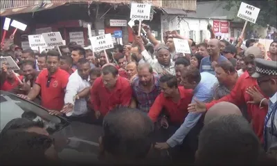 Ramgoolam au CCID : bousculade et mobilisation de ses partisans 