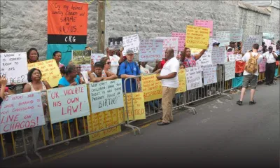 Le Groupe Refugiés Chagos devant la Haute Commission Britannique