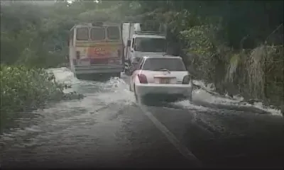 Bras-d’Eau : la route sous les eaux
