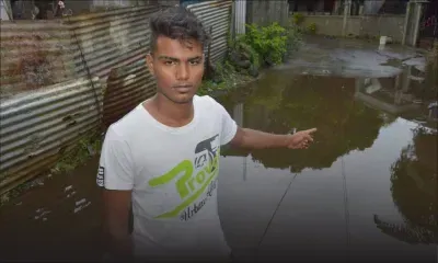 Des habitants de l’Escalier abattent un mur pour évacuer l’eau 