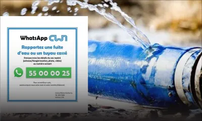 CWA : il est désormais possible de rapporter les fuites d'eau via WhatsApp