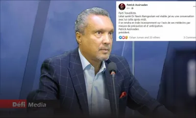 Patrick Assirvaden : «L’état de santé de Navin Ramgoolam est stable »