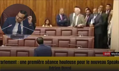 Parlement : une première séance houleuse pour le nouveau Speaker Adrien Duval