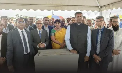 [En images] Pose de la première pierre des nouveaux bâtiments de la Hindu Speaking Union et du Mauritius Tamil Cultural Centre Trust à Côte-d’Or