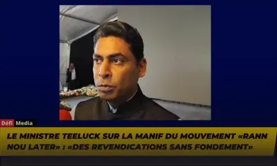 Le ministre Teeluck sur la manif du mouvement «Rann nou later» : «Des revendications sans fondement»