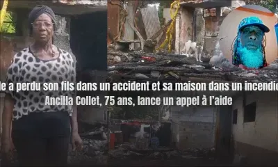 Elle perd son fils et sa maison dans un terrible incendie : Ancilla Collet compte sur votre aide pour tout reconstruire