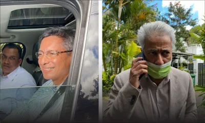 Arrivée de Xavier-Luc Duval et Arvin Boolell chez Paul Bérenger à la mi-journée